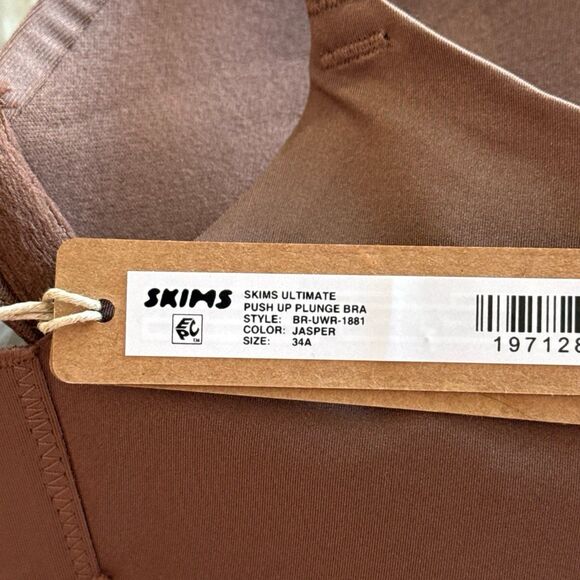 Skims Ultimate Push up Plunge Bra Jasper Size 34A - Picture 6 of 6